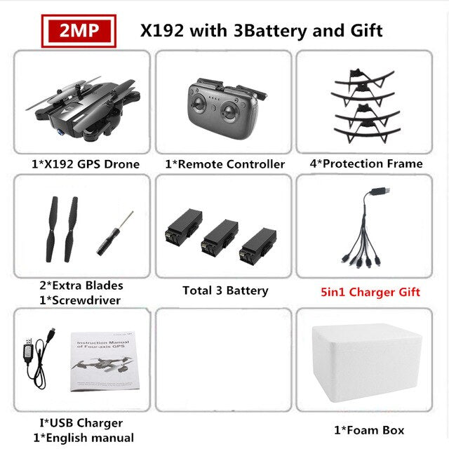 X192 GPS Quadcopter with 720P/1080P Camera