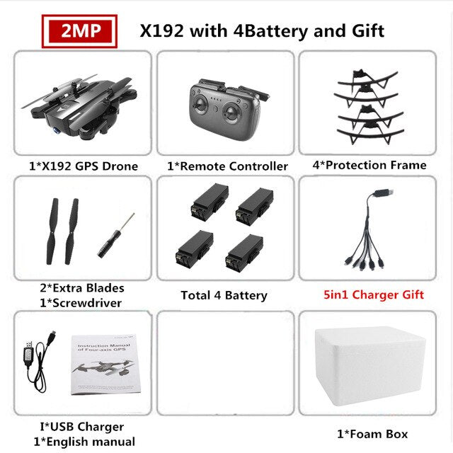 X192 GPS Quadcopter with 720P/1080P Camera