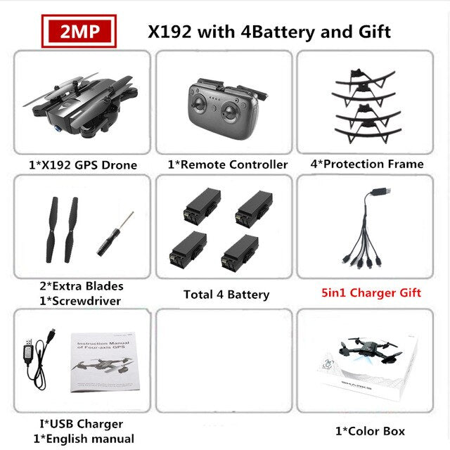 X192 GPS Quadcopter with 720P/1080P Camera