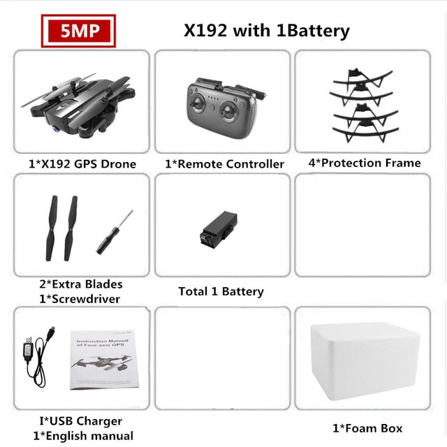X192 GPS Quadcopter with 720P/1080P Camera