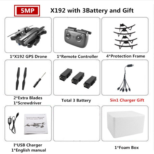 X192 GPS Quadcopter with 720P/1080P Camera
