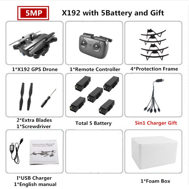 X192 GPS Quadcopter with 720P/1080P Camera
