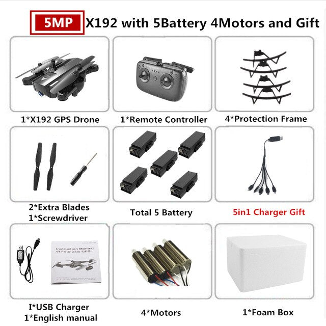 X192 GPS Quadcopter with 720P/1080P Camera