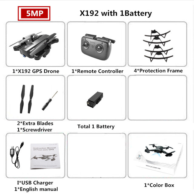 X192 GPS Quadcopter with 720P/1080P Camera