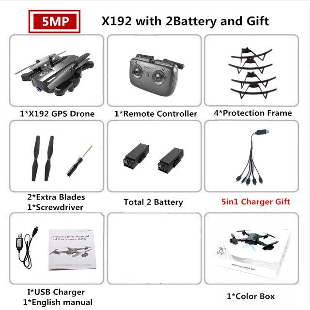X192 GPS Quadcopter with 720P/1080P Camera