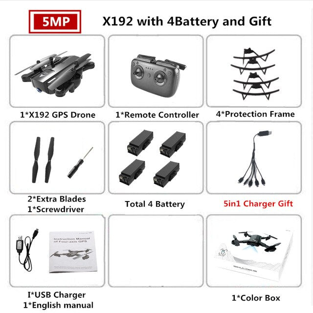 X192 GPS Quadcopter with 720P/1080P Camera
